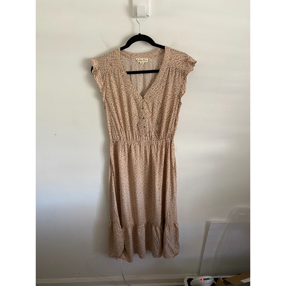 Dainty Floral‎ Feminine Cottagecore Prairie Boho Dress Size Medium